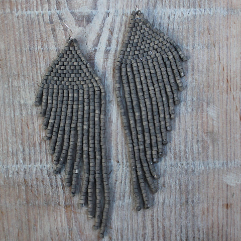 Handmade Clay Beaded Guatemalan 'Smoke' Earrings