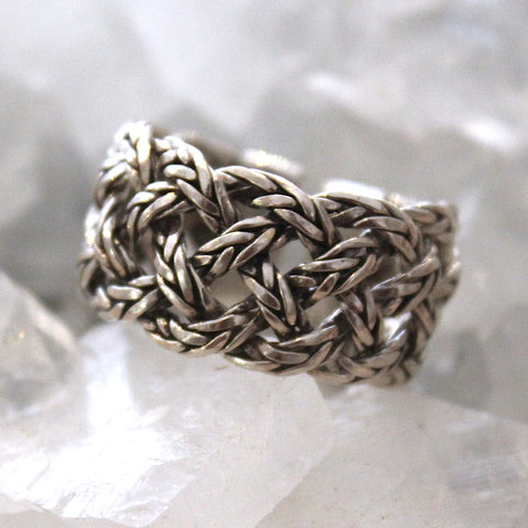925 Sterling Silver Woven Balinese Ring