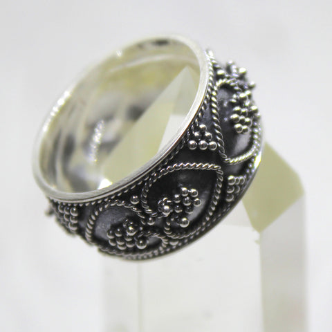 Double Heart Sterling Silver Balinese Ring
