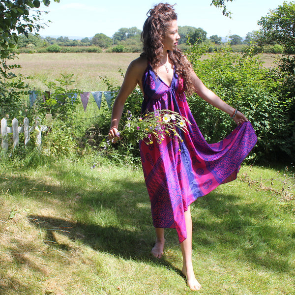 Recycled Indian Sari 'Yutika' Dress