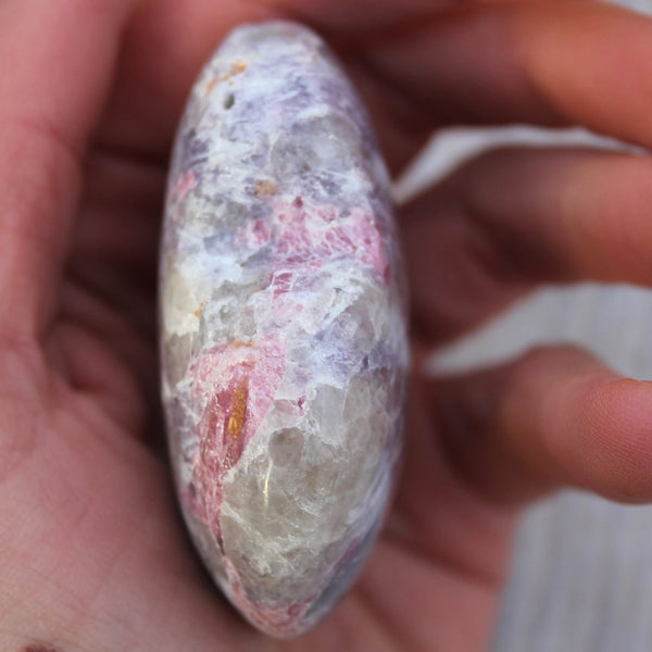 Lepidolite + Pink Tourmaline Heart