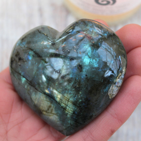 Labradorite Heart