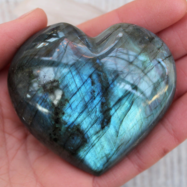 Labradorite Heart