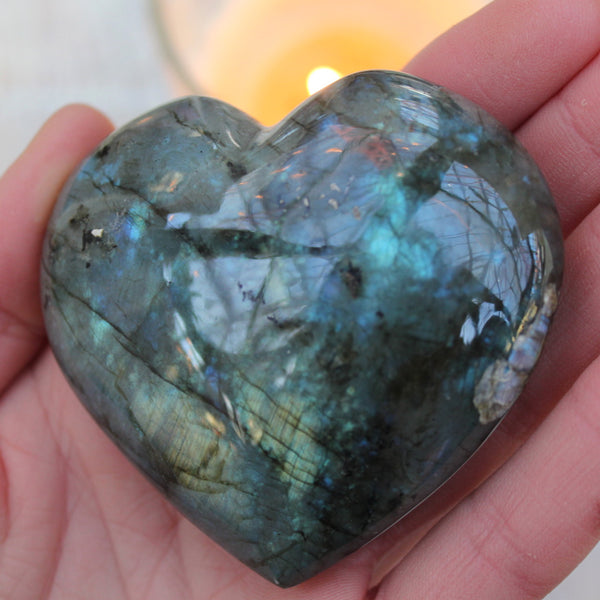 Labradorite Heart