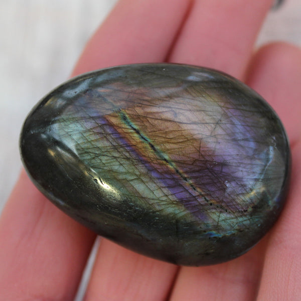 Labradorite Pebble [Purple, Orange, Brown, Green + Blue]