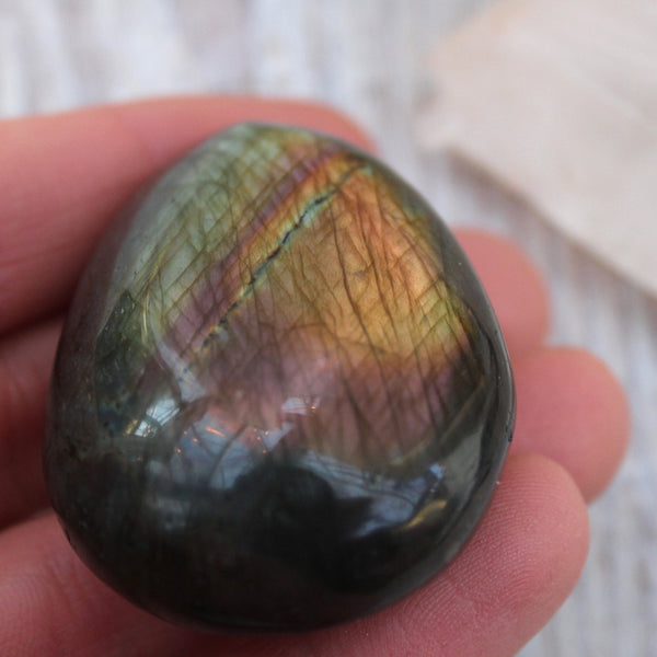 Labradorite Pebble [Purple, Orange, Brown, Green + Blue]