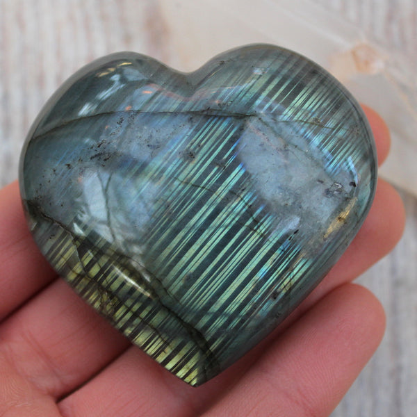 Labradorite Striped Heart