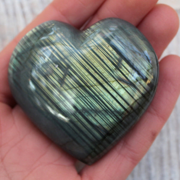 Labradorite Striped Heart