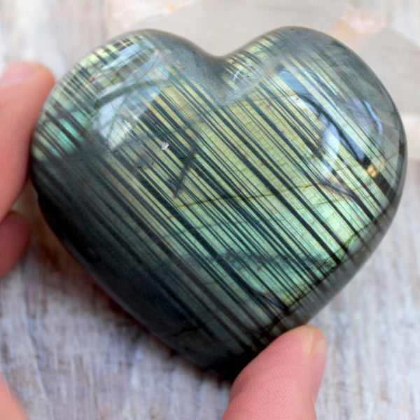 Labradorite Striped Heart