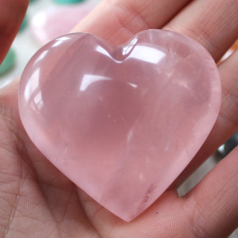 Rose Quartz Puff Heart (No.1)