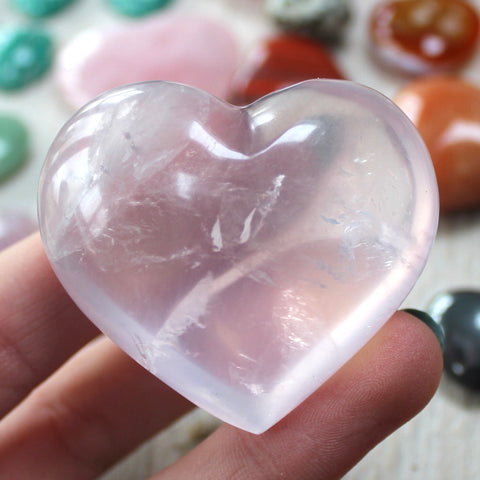 Rose Quartz Puff Heart (No.2)