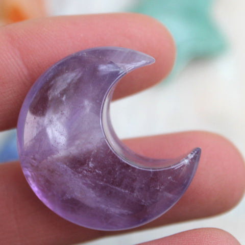 Amethyst Crescent Moon