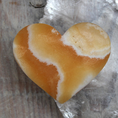 Orange Calcite Heart (No.1)