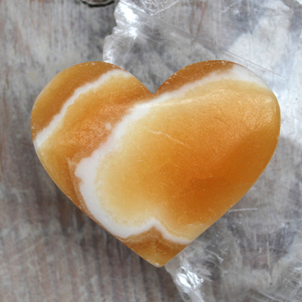 Orange Calcite Heart (No.1)