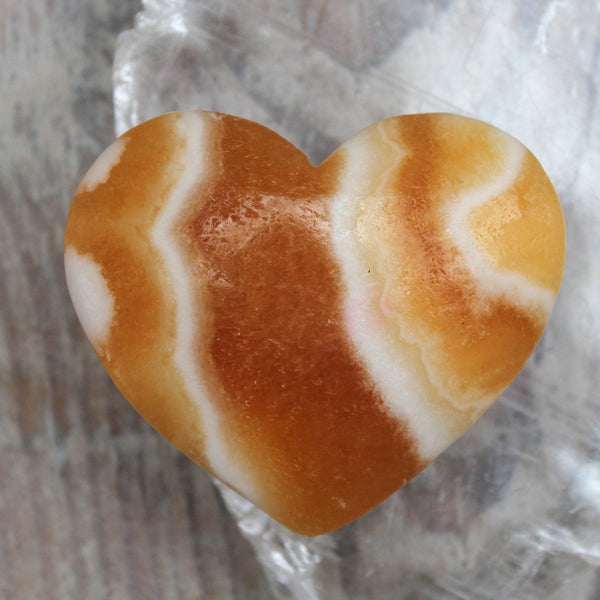 Orange Calcite Heart (No.2)