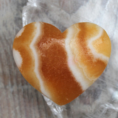 Orange Calcite Heart (No.2)