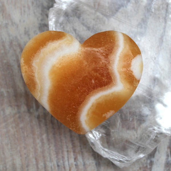 Orange Calcite Heart (No.2)