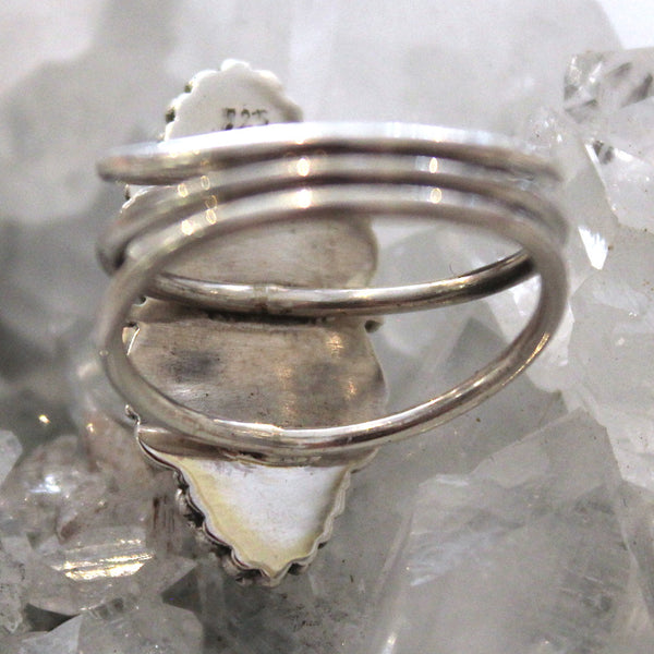 Triple Blue Topaz and 925 Sterling Silver Balinese Ring