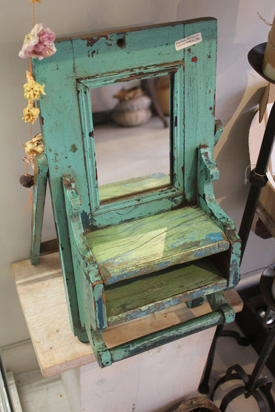 Vintage Indian Turquoise Mini Dressing Table