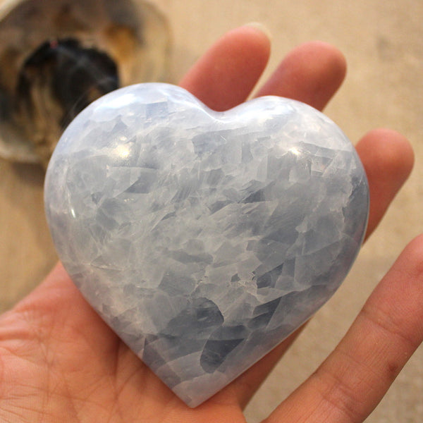 Blue Calcite Heart