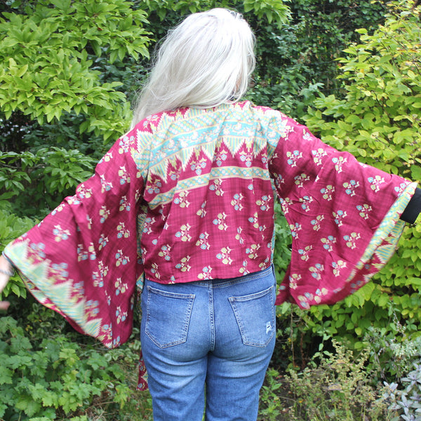 Raspberry Pink Butterfly Wing Top
