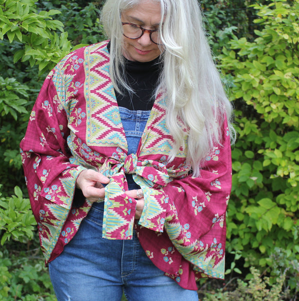 Raspberry Pink Butterfly Wing Top