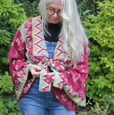 Raspberry Pink Butterfly Wing Top