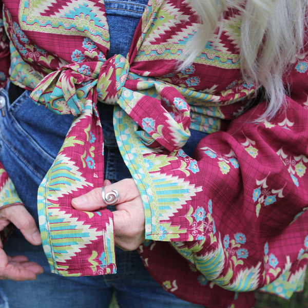 Raspberry Pink Butterfly Wing Top