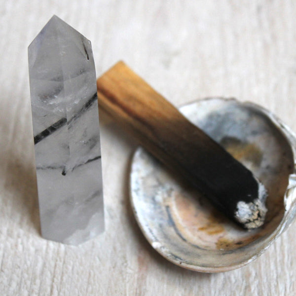 Tourmalinated Quartz Point