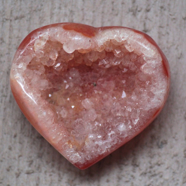 Carnelian Druzy Heart Collection