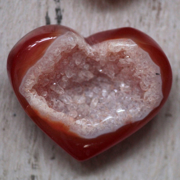 Carnelian Druzy Heart Collection