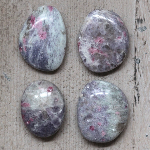 Lepidolite + Pink Tourmaline Palm Stones
