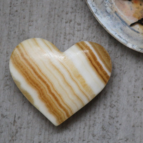 Orange Calcite Heart