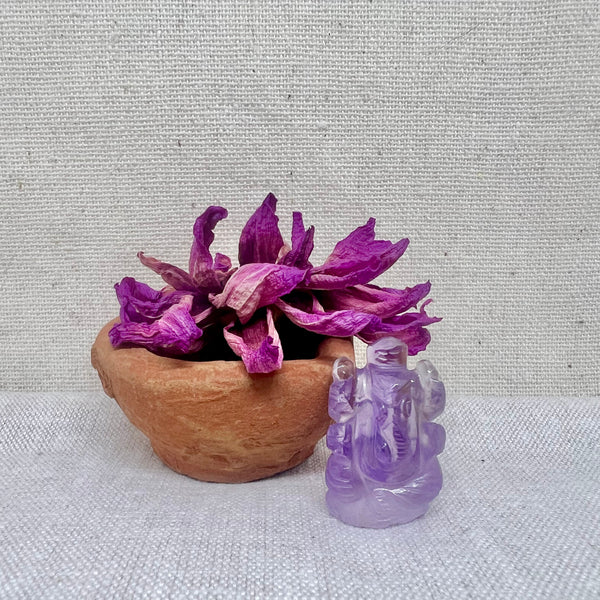 Mini Amethyst Crystal Ganesha