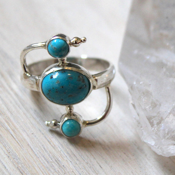 Turquoise + 925 Sterling Silver Ring