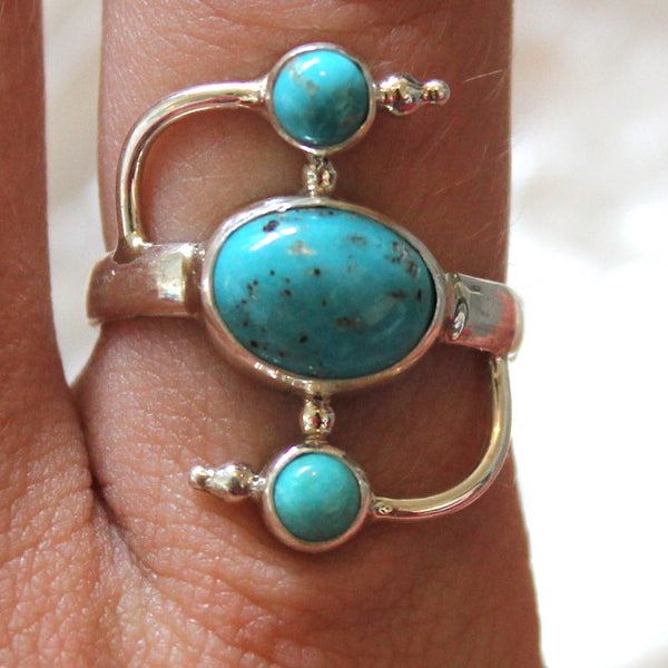 Turquoise + 925 Sterling Silver Ring