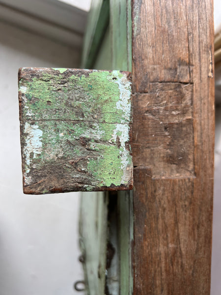 Vintage Indian Green Shutter Door Mirror