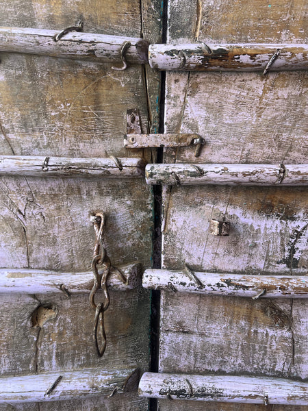 Vintage Indian Lilac & Teal Double Doors