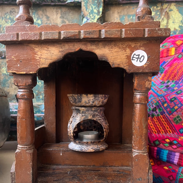 Vintage Indian Mini Wooden Shrine
