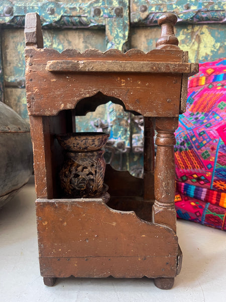 Vintage Indian Mini Wooden Shrine