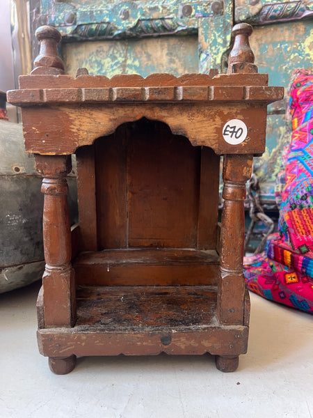 Vintage Indian Mini Wooden Shrine