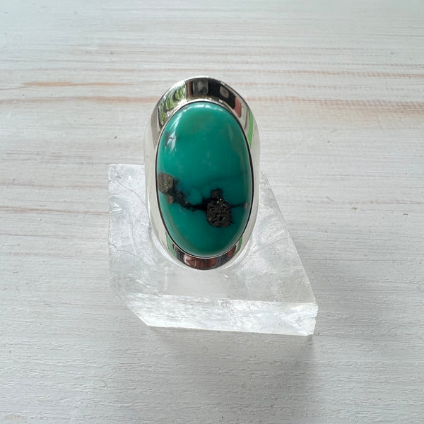 925 Sterling Silver and Sleeping Beauty Turquoise Ring