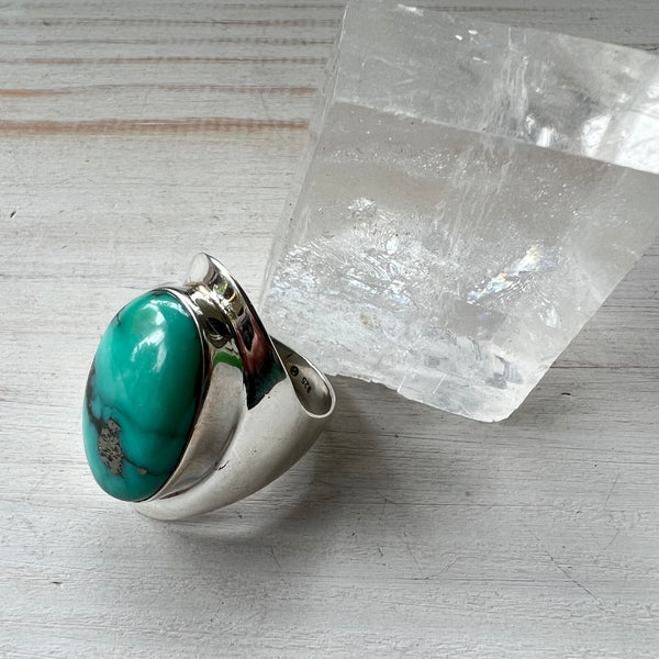925 Sterling Silver and Sleeping Beauty Turquoise Ring