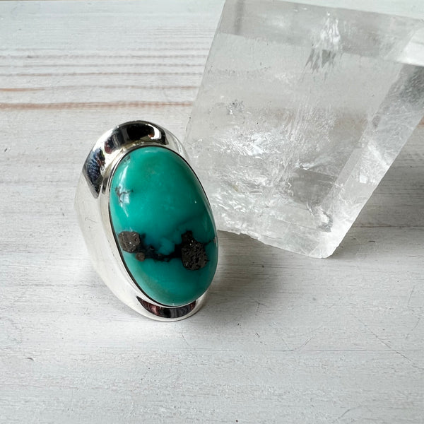 925 Sterling Silver and Sleeping Beauty Turquoise Ring