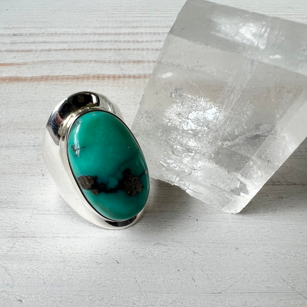 925 Sterling Silver and Sleeping Beauty Turquoise Ring