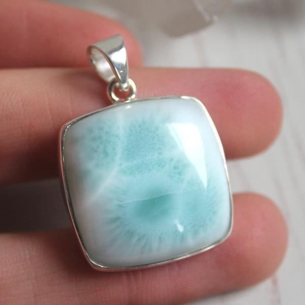 Large Larimar Square Pendant