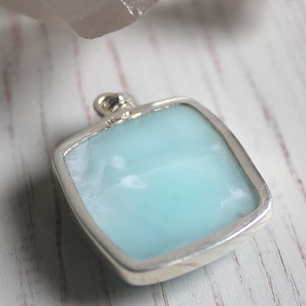 Large Larimar Square Pendant