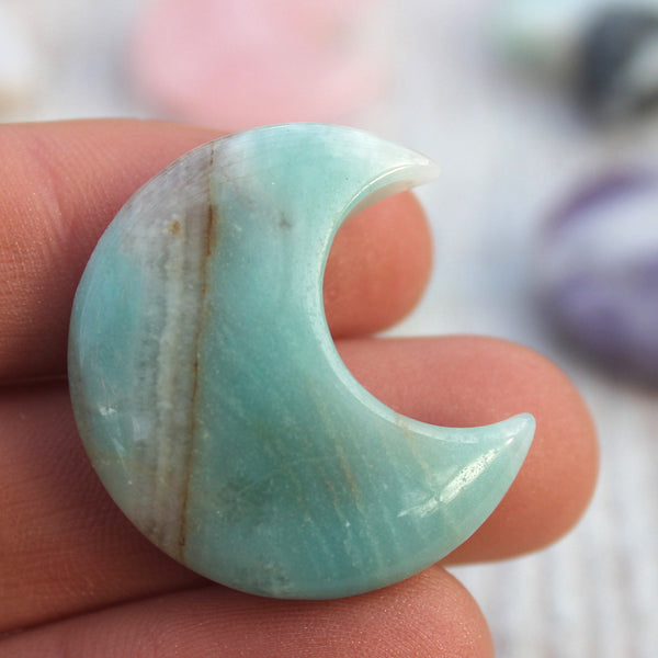 Amazonite Crescent Moon