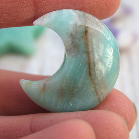 Amazonite Crescent Moon