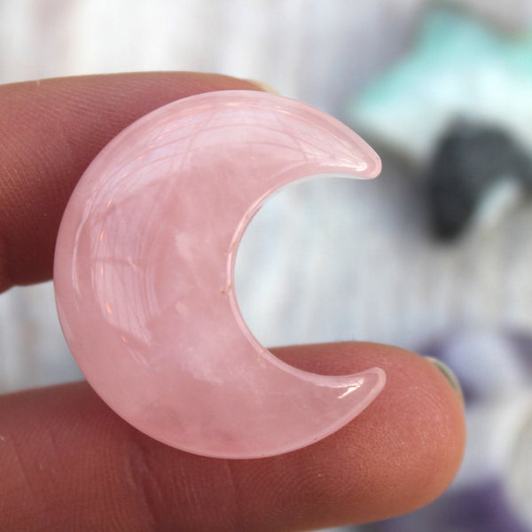Rose Quartz Crescent Moon